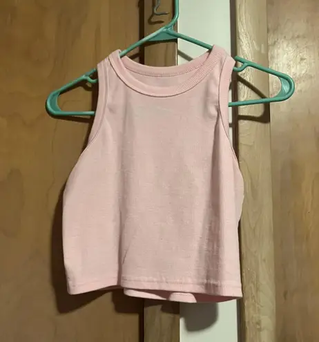 Pink Cropped Tank Top