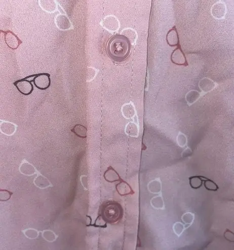 Como blu pink novelty, print eyeglasses button