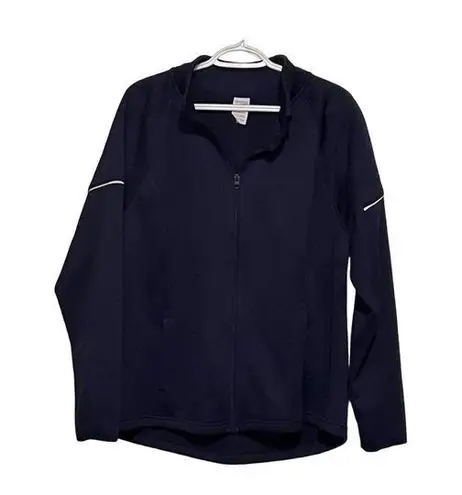 Danskin  Now Women's Navy Blue Fleece Jacket Size XL 16-18 25" Long x‎ 22" PTP