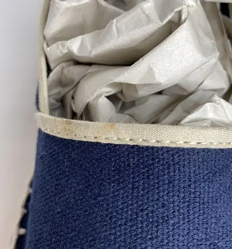 Toni Pons Blue Canvas Espadrilles Tan Trim Slip