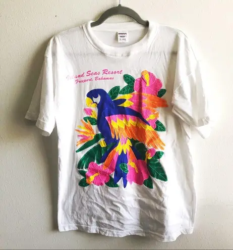 Americas Best Bahamas Souvenir T Vintage Floral Sz XL EUC 90s Y2K Vibes Retro