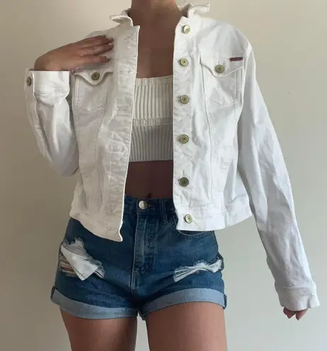 Isaac Mizrahi White Denim Jacket Size 8