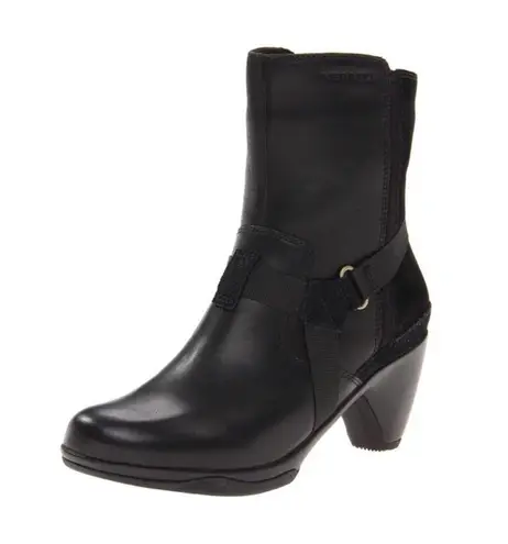 Merrell Women's Evera Fade Black Leather Heeled Boots Size 10