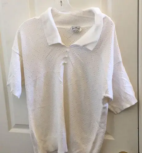 FINAL MARKDOWN short sleeved knit top medium White