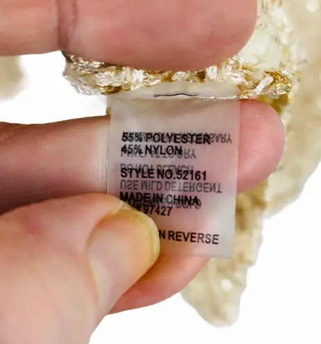 Dolce Cabo Gold Sequin sparkle sweater size small