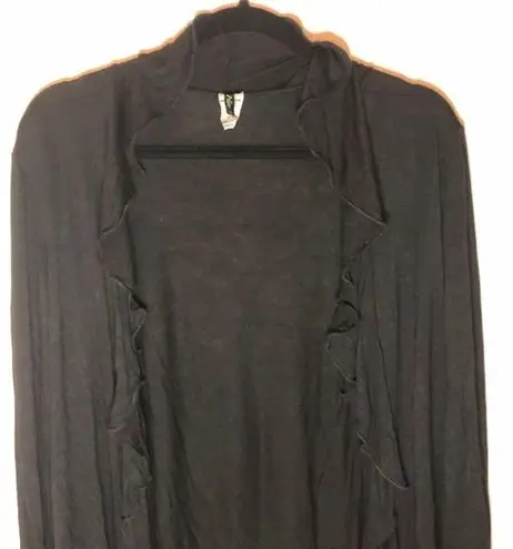 Edge Poliana Plus Black Ruffled Cardigan 3X GUC