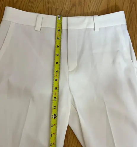 Mango NWOT  Solid White High Rise Trousers Cropped Dress Pants Size Small