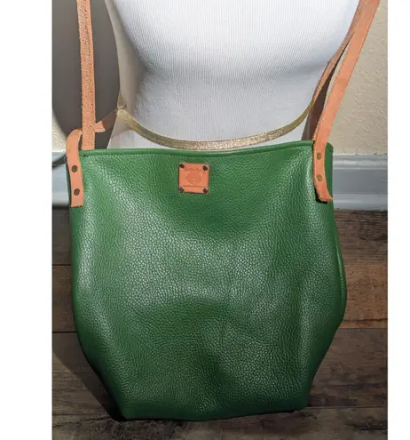 The Boho Gypsy Green Leather Crossbody / Shoulder Bag