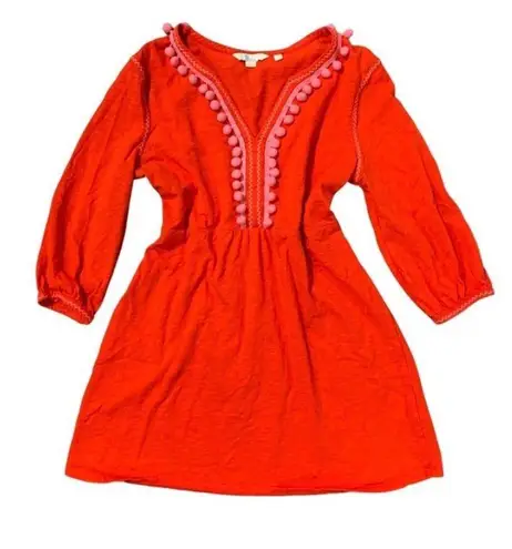 Boden USA Boden | Coral Pom Pom Beach Costal Grandma Preppy Dress Size 6 Petite 