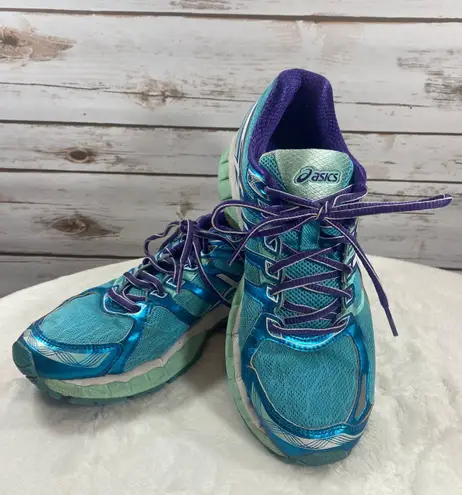 ASICS Women's Gel Evate 3 T566N Low Top Lace Up Sneakers Size 7.5 Blue Purple