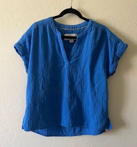 Tommy Bahama  Island Soft gauze royal blue top