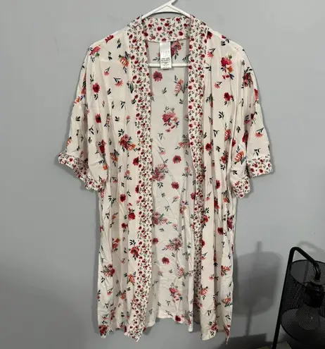 Time And Tru Open Front Long Lightweight Cardigan Cover Up One Size Fits Most - Image 1