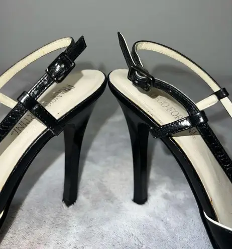 Franco Fortini Women’s Super Point Heels 6 Cream/Blk