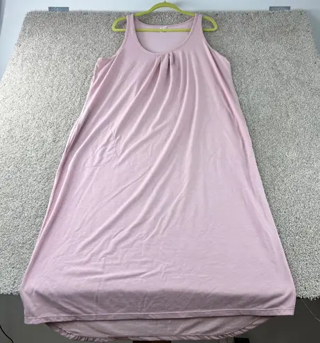 Bare Necessities Pink Maxi Tank Nightgown Sleeveless Casual Lounge Womens XXL