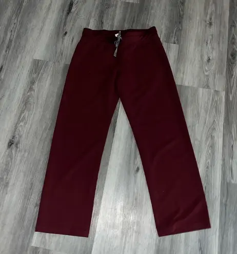 FIGS Burgundy  technical collection scrub pants size Small Petite - Image 1