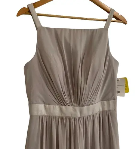 After Six NEW The Dessy 6729 Lux Chiffon Bridesmaid Formal Gown Dress Grey 10