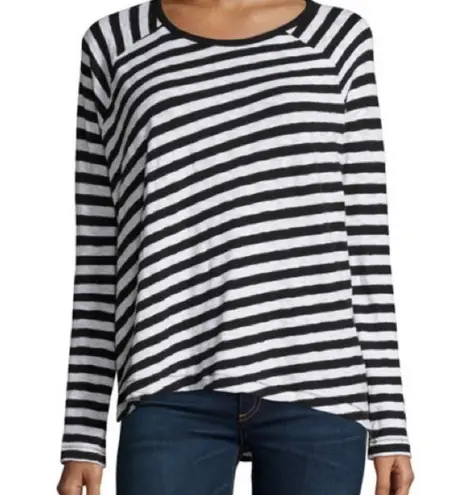 Rag and Bone Jean Camden Black & White Striped Long Sleeve Tee 