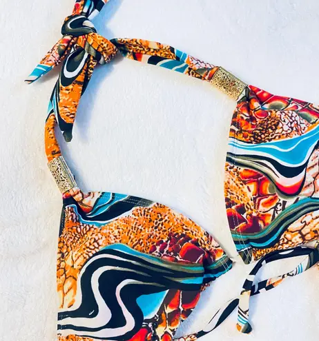 Hot Kiss Printed Triangle Bikini Top