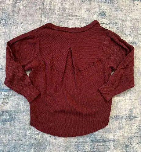 Free People NWT!  Oversized OG Long Sleeve Top in Cherry Cola XS