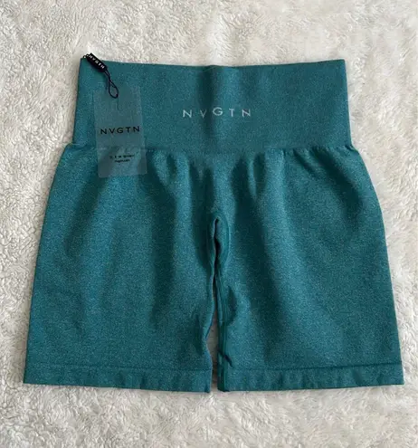 NVGTN Teal Pro Seamless Shorts, Small