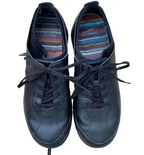 Dansko Sedona Elise Black Leather Lace-Up Oxford Shoes Women's Size 42 11.5