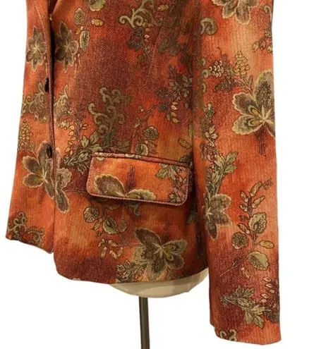 Bohemian Jacket Blazer Floral Printed Size Large