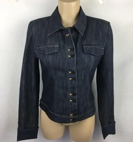 Boston Proper Blue Denim Button Long Sleeve Jacket 6