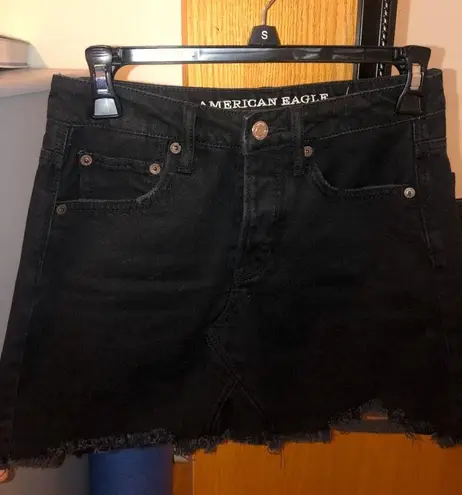 American Eagle Black denim skirt 