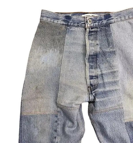 RE/DONE x Levi's Women's Amina Muaddi Patchwork High-Rise Flared Jeans Size 25