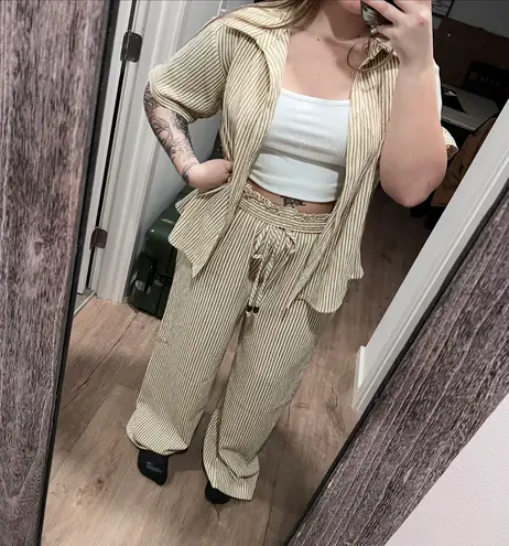 Wild Oak Boutique Striped Set Yellow Size L