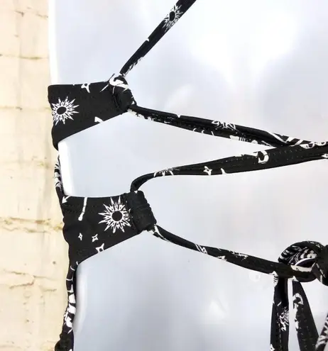 Harry Potter Spells Swimsuit Womens S Black White Spell Words Graphic Back Strap