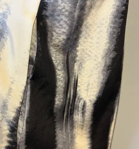 Aidan Mattox Aidan by Dress 100% Silk Black & White Scoop Neck Dress Sz 8 EUC