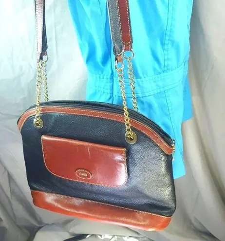 Bally leather shoulder bag made in Italy Blue