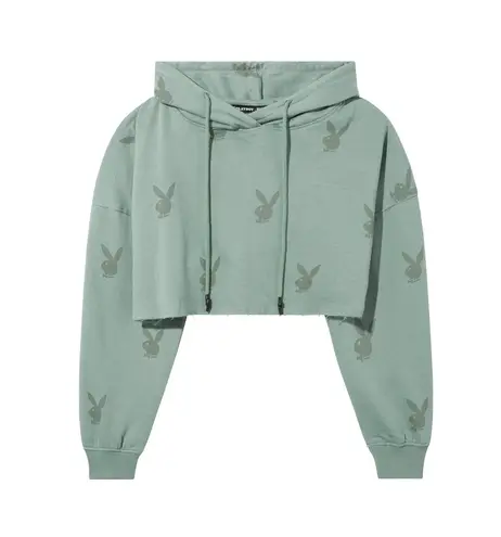 Playboy Bunny Cropped Hoodie And Sweatpants Set