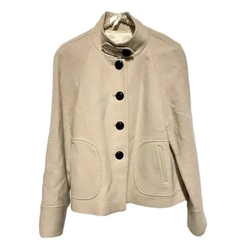 Banana Republic  Beige Wool Women’s Pea Coat Size Medium Top Tailored Buttons