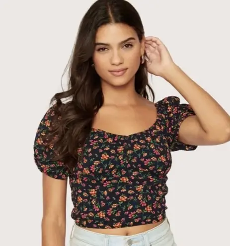 Lost + Wander • Party Til Dawn Top•Black Floral•Small•
