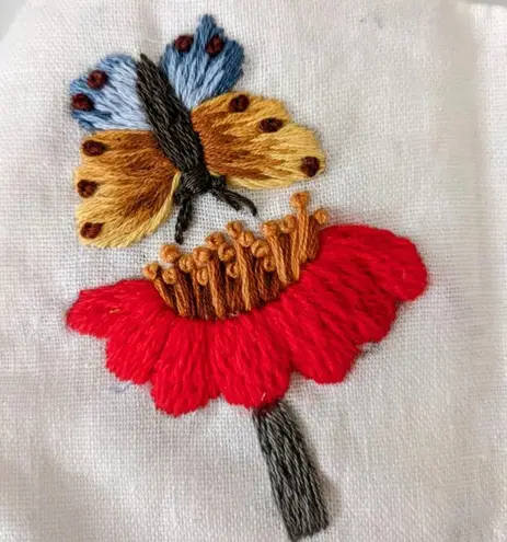 Butterfly Handmade Embroidered Pocket Filter Face Mask