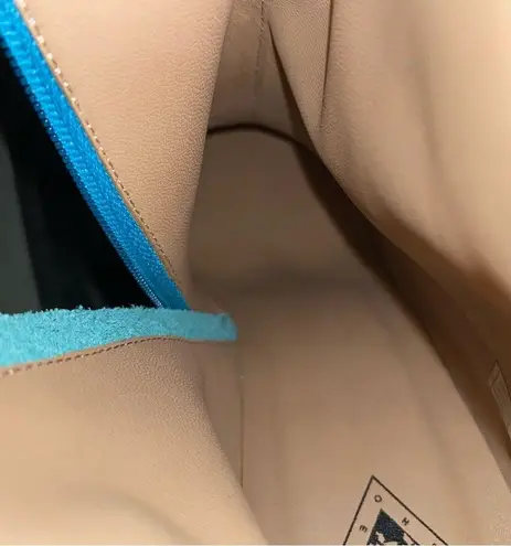 John Fluevog Boot Miracles Ascension Heeled Buttons Americana Teal Blue 9.5 GUC