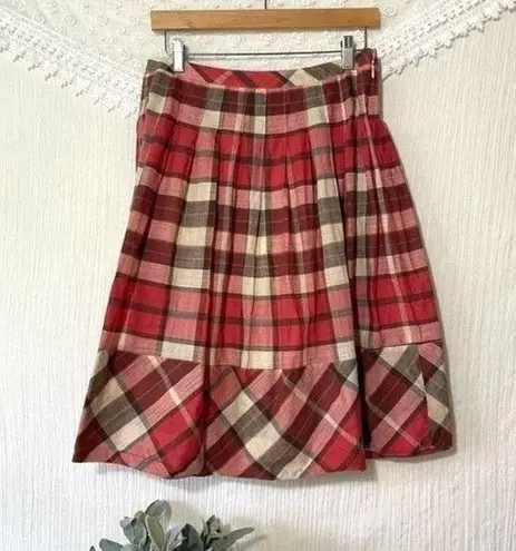 Talbots  Skirt A-Line Pleated Plaid Pattern 4