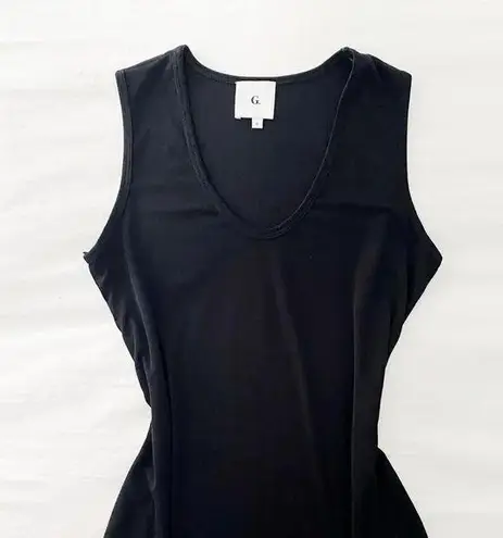 G. Label by Goop Amanda Rib Knit Bodysuit in Black