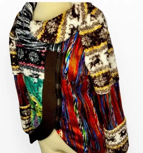 Adore Boho Artsy Patchwork Cowl Jacket Sz S