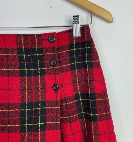 The Limited Vintage Y2K 90s Wool Red Tartan Plaid Skort Skirt Shorts Classic Preppy Womens 6