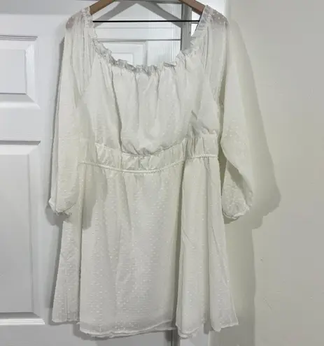 H&M Divided White Off the Shoulder Dress Size XXL