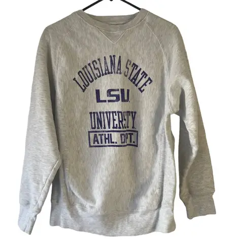 Rivalry Threads Rivalry Threads Women's Size Medium Grey Louisiana State Crewneck Sweater