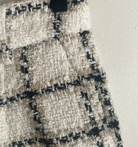 ANINE BING Becky Tweed Short In Beige Plaid