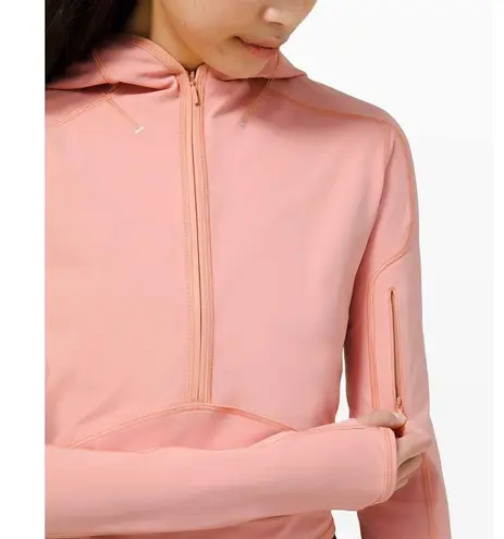 Lululemon Break A Trail 1/2 Zip Pink Pastel Hoodie Size 2