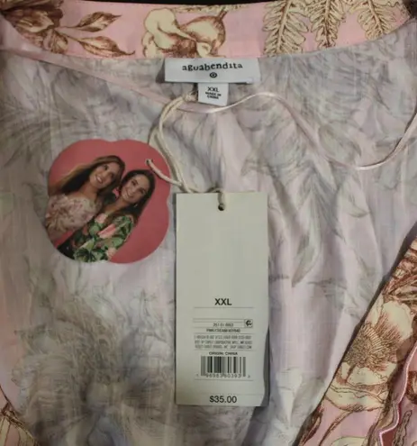 Agua Bendita Boho Romantic Floral Print Flare Sleeve Romper - XXL