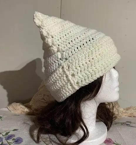 Handmade White Cat Beanie Hat