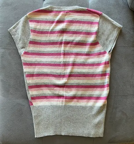 J. J. Basics Vintage y2k argyle pink and grey vest size small