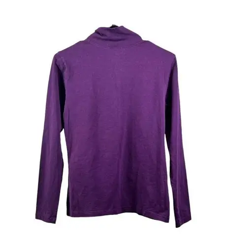 Susan Bristol Women's Purple Long Sleeve Turtle Neck Top